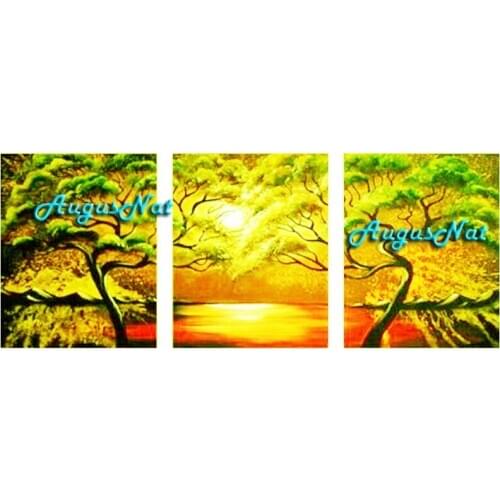 Scenery diamond painting full square sun tree wall art landscape diamond dotz diamont drawing sticker mosaic picture needlework