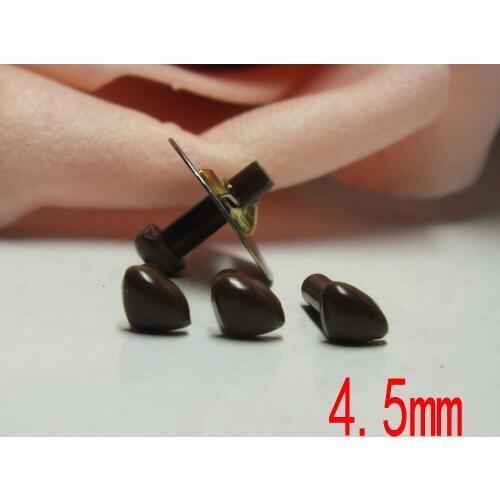 50pcs/lot 4.5mm brown color safety toy nose with Metal washer