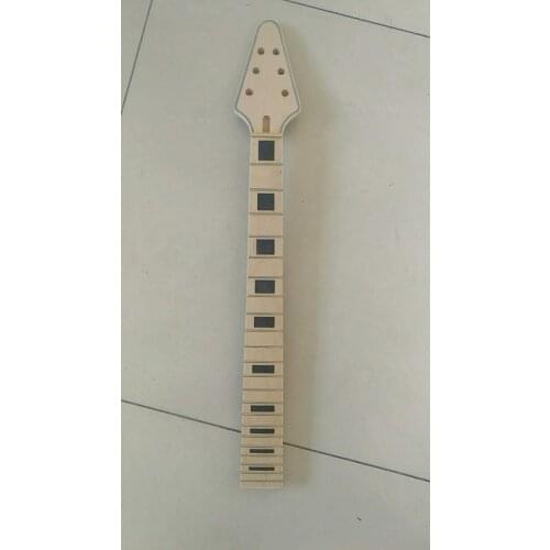 New Guitar neck 22fret 24.75inch Maple Guitar Neck Flying V Style Binding Headstock