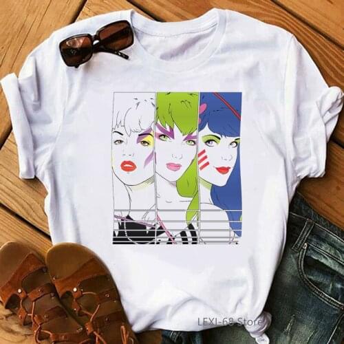Newest Vogue Tshirt Women Jem And The Holograms Funny T Shirt Haut Femme Harajuku Kawaii Hip Hop T-Shirt Female Streetwear Tops