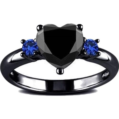 New Design Heart Ring Fashion Style Crystasl Jewelry Vintage Wedding Rings For Women Girlfriend Gifts