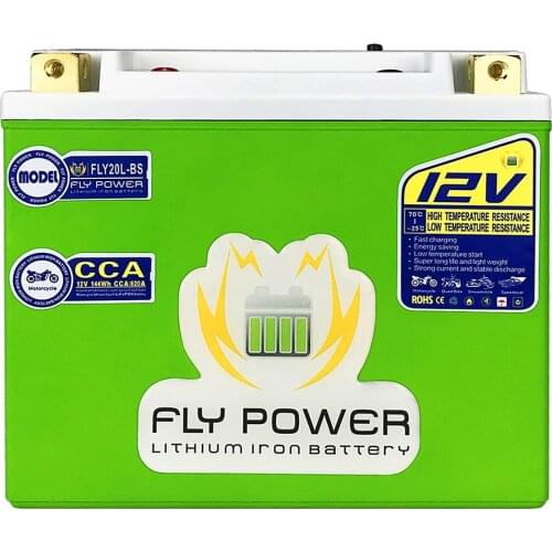 20L-BS 12.8V LiFePO4 Motorcycle Starter Battery 12Ah CCA 620A Scooter Engine Lithium With BMS For Motorbike ATVs UTVs YTX20L-BS