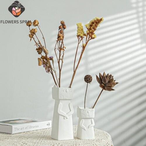 Home Modern Decoration Vase Room Decoration Dried Flower Flower Arrangement Vase Decoration Home Cute Cat Shape Vase