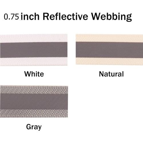 0.75" 3M Reflective Fabric Heavy Weight Webbing Reflective Safety Stripe Webbing Purse Strap Polyester Cotton Handbag Handles