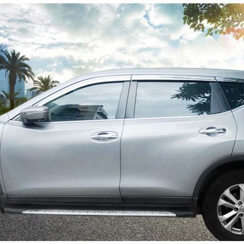 Brand New 1 Set Chrome Side Rain Guard Deflectors Vent Sun Shade Window Visors For Nissan X-trail 2014-2017