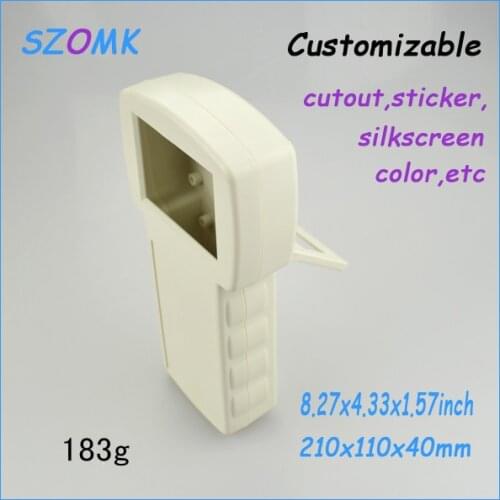 10 pieces a lot, electrical instrument 210*110*40mm8.27*4.33*2.76inch plastic handheld enclosure electronicsplastic box
