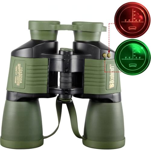 10X50 Auto Focus Binocular High Power HD FMC Telescope Night Vision with Light and Coordinate Spotting Scope Hunting Telescope