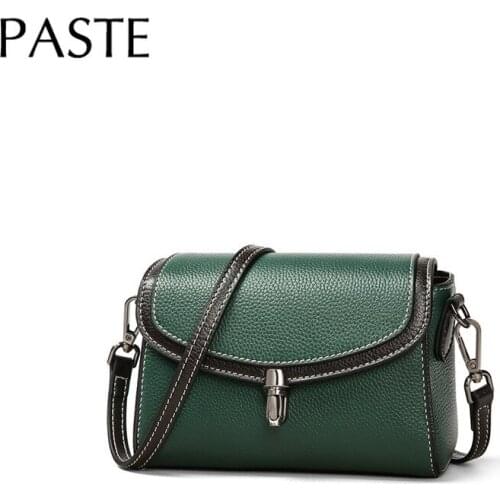 2021 Summer Ins Elegant Flap Daily Purse 100% Genuine Leather Women Shoulder Bag Small High Quality Crossbody Bag Green