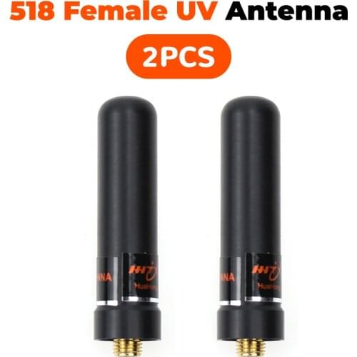 2x 2 Way Radio Antenna, 145/435MHz SMA Female High Gain HH-S518+ UV Dual Band Short Antenna for Baofeng UV-5R Mobile Ham Radio