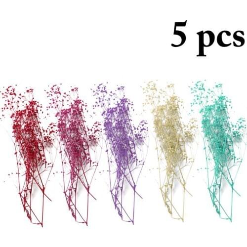 5 Packs Dried Flowers DIY Preserved Flowers Pressed Flowers Starry Flowers Dried Eternal Wreath DIY Accessories Party Supplies