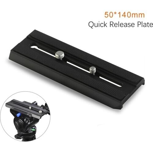 50*140mm Quick Release Plate Sliding 501PL Plus Rapid Connect Base for Manfrotto 501 503 701HDV MH055M0-Q5 1/4 3/8 Screw