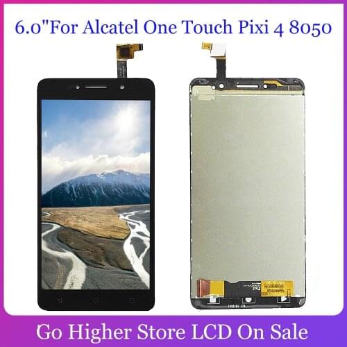 6.0" Lcd For Alcatel One Touch Pixi 4 8050 OT8050 8050D OT8050 LCD Display Digitizer Screen Touch Glass Assembly + Tools OT-8050