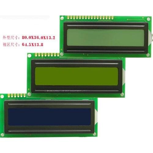 16PIN Parallel Character LCD 1601 Screen SPLC780C Controller Compatible for EQV 5V 3.3V Backlight