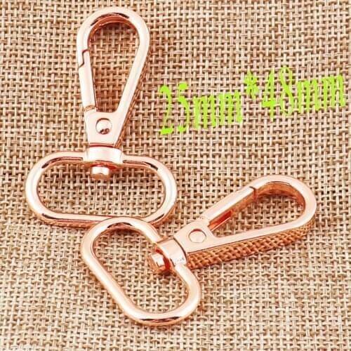 8 pcs Rose Gold Lobster Swivel Clasps 1"-25mm Hook Claws Carabiner Buckle Gate Bag Clasp Purse Strap Handbag Snap Purse Hook