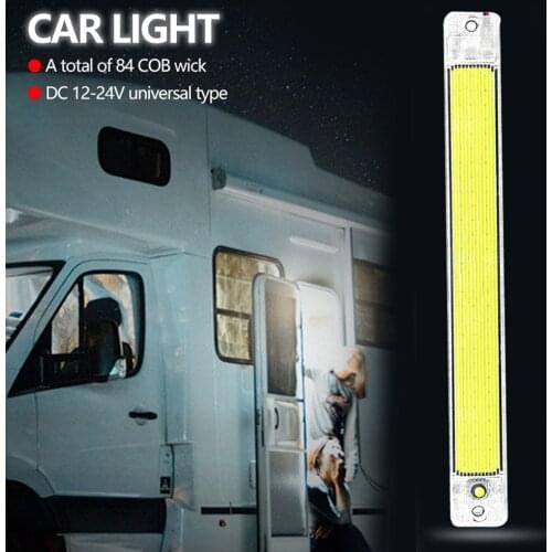 84 LED 10W Car Interior Led Light Bar White Light Tube with Switch for Van Lorry Truck RV for Camper Boat Indoor Ceiling Light