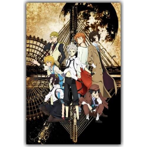 Bungou Stray Dogs Poster Popular Japanese Anime Home Decor Print canvas painting Wall For Home Dormitory decoration