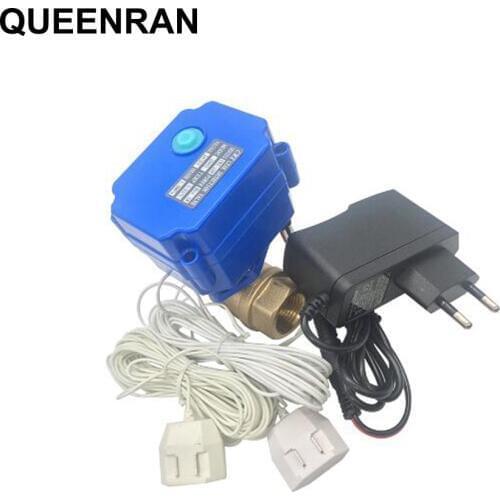 Russian/Ukrain Smart Home Water Leakage Sensor with Auto Stop DN15 Valve Water Flood Leaking Detecting Sensor Alarm System