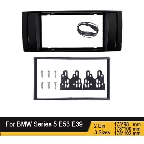 Double Din Radio Fascia for BMW Series 5 E53 E39 CD DVD GPS Stereo Panel Dash Mount Trim Kit Interface Bezel Frame