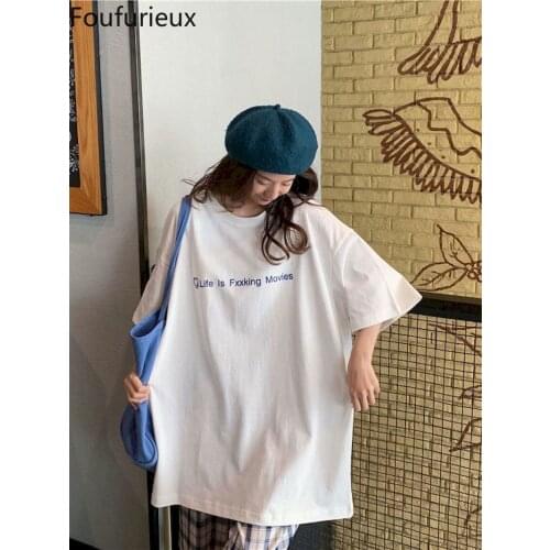 Женские летние футболки Foufurieux China At AliExpress