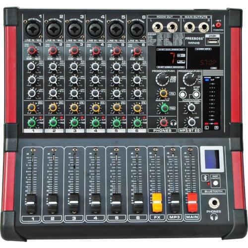 Freeboss MINI6 Bluetooth Record 6 Channels (Mono) 99 DSP effect USB Function Professional Audio Mixer