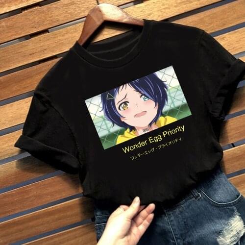 Funny WONDER EGG PRIORITY T Shirt Women Men Japanese Anime Tshirt Neiru Aonuma Shirt Hip Hop Top Tees