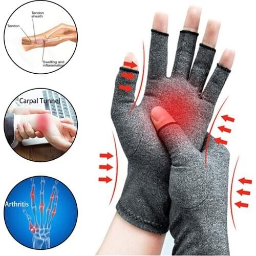 1 Pair Compression Wrist Support Joint Pain Relief Hand Brace Arthritis Gloves Women Men Therapy Wristband