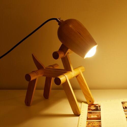 Creative Design Wood Table Lamps Modern Desk light Living Room Bedroom Decor 110-240V Wood Table Lighting Children Study Lamps