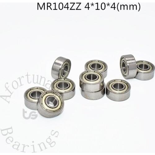 MR104ZZ 4*10*4(mm) free shipping bearing ABEC-5 bearing 10pcs Metal Sealed Mini Bearing MR MR104 MR104ZZ chrome steel bearings