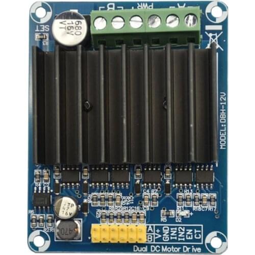 30A DC 5V-12V Motor Control Module H Bridge Dual Channel Drive Controller Board DHB-1A Motor Control Module