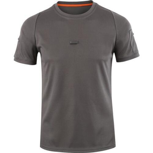 Men Outdoor Hiking Riding Climbing Army Training Mesh Breathable Tactical T-shirt Male Summer Short Sleeve O-neck Pocket T Shirt