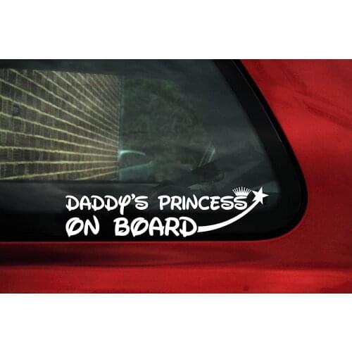 For Daddys Little Princess on board Sticker. baby girl car Car Styling