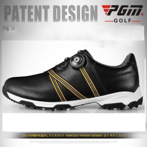 2016 new PGM Golf Shoes Mens Leather anti-skid breathable groove patent sports sneakers golf shoes freeshipping