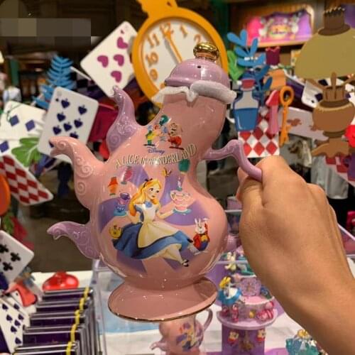New style Shanghai Disney Alice Cheshire Cat Cartoon Three-dimensional Ceramic Teapot Decoration Birthday Gift AG2599