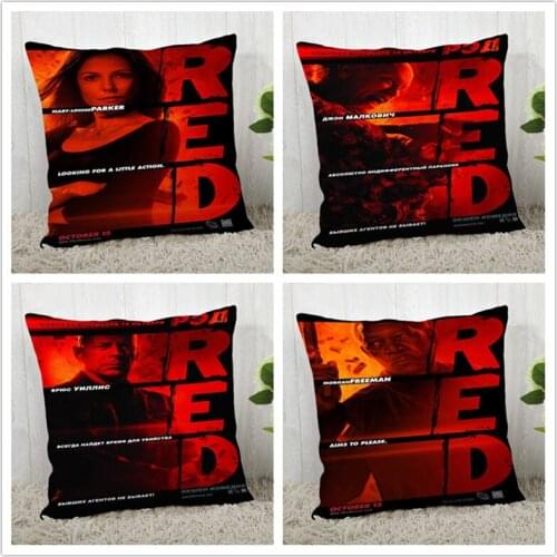 Custom Red Pillow Case Polyester Decorative Pillowcases zipper Pillow Case Pillowcase Cover 40*40cm drop shipping