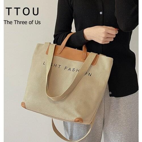 Casual Commuter Female Shoulder Bag Quality Canvas Women Brand Messenger Bag Fashion Simple Handbag Large Capacity Tote Bag