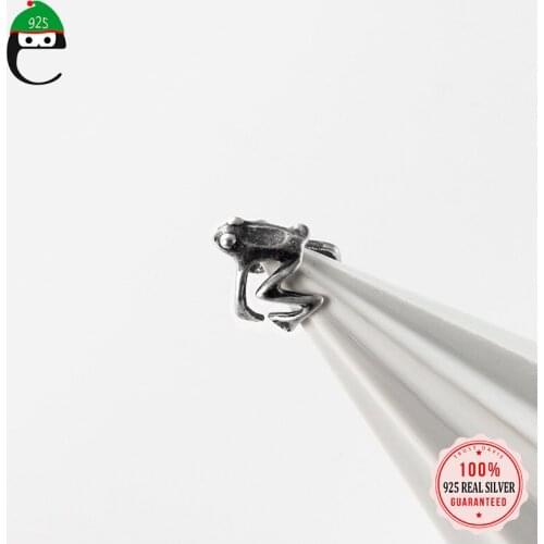 ElfoPlataSi Real 925 Sterling Silver Gothic Frog Ear Cuff Clip on Earring for Women Sterling Silver 925 Jewelry Wholesale DD981