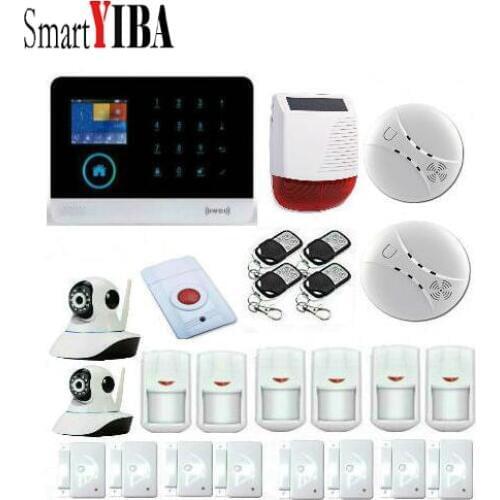 SmartYIBA WIFI+GSM Wireless Alarm System Support Android/IOS Phone APP Control SIM Card Home House Security System 3G panel