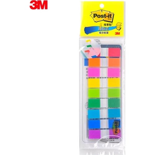 Post-it Index Sticky Notes Plastic Self-adhesive Bookmarks Memo Pad Tabs Sticker Stationery 3M Post It Big Brand Are Trustworthy