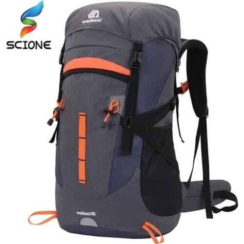 50L Reflective Tramping Climbing Bag Ultralight Backpack Tourist Men Women Rucksack Rolltop Waterproof Tactical Bagpack XA307Y