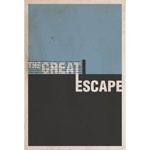 The Great Escape Minimalism Fantastic Movie Film Classic Vintage Poster Canvas Painting DIY Art Home Bar Posters Decor