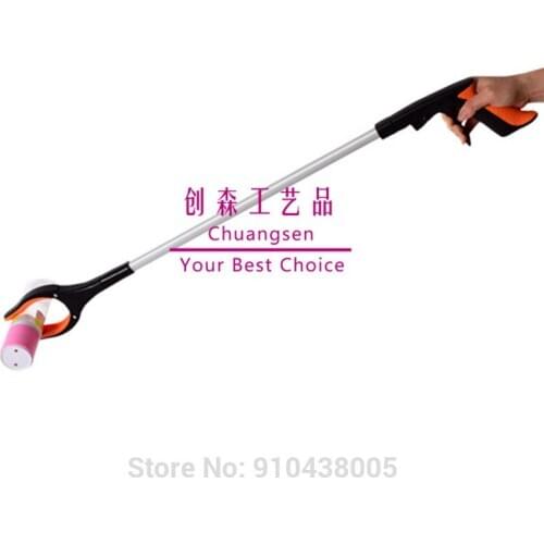 Elderly care light weight 82cm long handled extension grabber tool,handy picker up tool and reaching claw, iron trash pickup aid