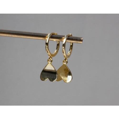 925 Sterling Silver Earring Fashion Temperament Love Heart Shape Short Drop Earring Wild Trend Women Girl Silver Ear Jewelry