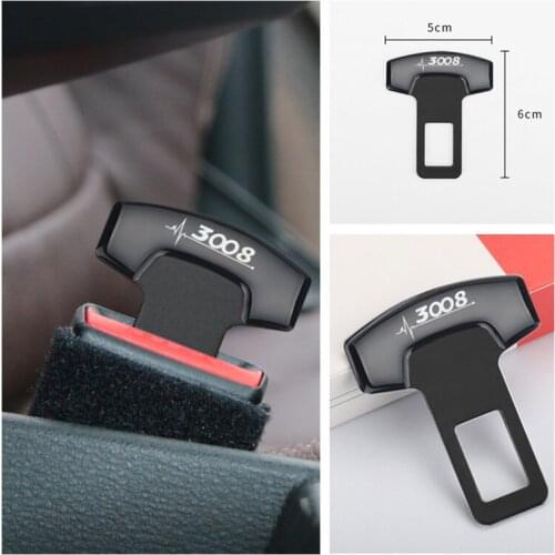 1pcs Car Belt Buckles Safty Belt Alarm Canceler Stopper for Peugeot 3008 Accessories