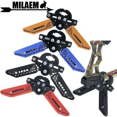 1pc ArcheryCompound Bow Stand Bow Holder Adjustable Length Limb Clamp Holder Kickstand Outdoor Sports Shooting Accessories
