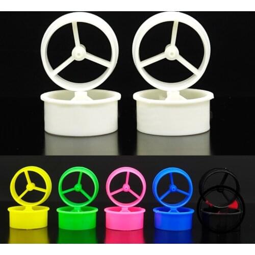 4 Pieces Homemade Large Diameter 3-Spokes Plastic Wheel Hubs Wheels for 1/32 Scale Tamiya Mini 4WD Car Model 15414