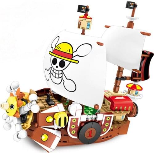 432pcs IDEAS One Piece Pirate Ships Building Blocks THOUSAND SUNNY Ship Bricks Set Model Kids DIY Toys For Children Gifts