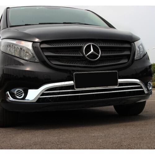 ABS Chrome Car Front Foglight Trims Front Bumper Trims For Mercedes Benz Vito 2016 2017 2018 2019 W447