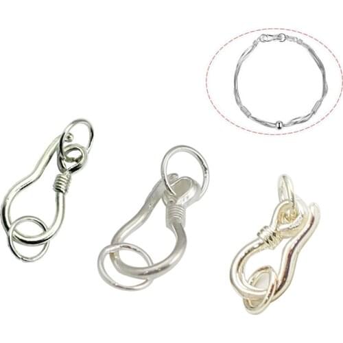 Beadsnice 925 Solid Silver Hooks And Eye Clasps Necklace Making Jewelry Findings Clasp Hooks Jewelry Wholesale