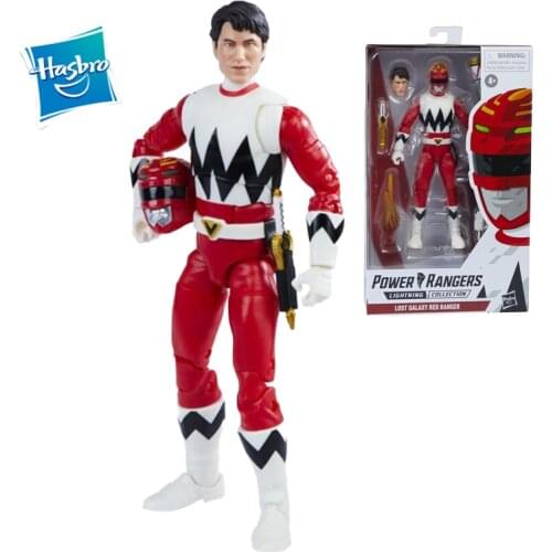Hasbro Mighty Morphin Power Rangers Lightning Collection Lost Galaxy Red Ranger Action Figure Model Toy Gift Age 4+ About 16Cm