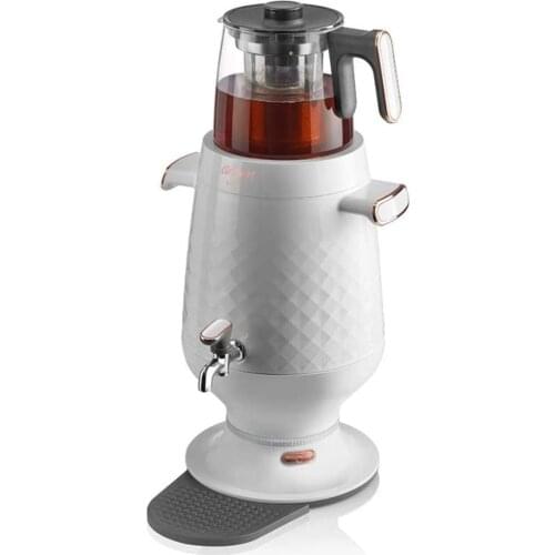 Elektrikli çay makinesi makinesi Arzum beyaz semaver cam çaydanlık paslanmaz çelik